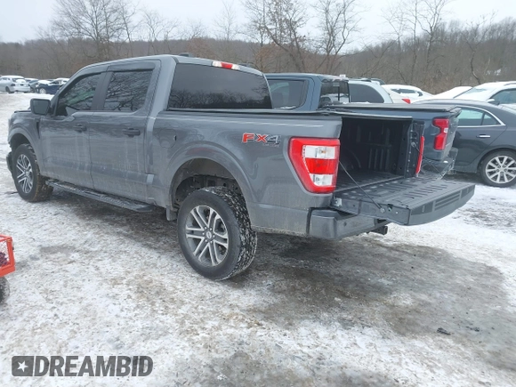 2023 Ford F-150 XL with VIN 1FTEW1EP0PFA81122, listed as a IAAI auction lot 41375754 with 25,249 mi miles. Bid and sale history available at carsss.com. Image 3.