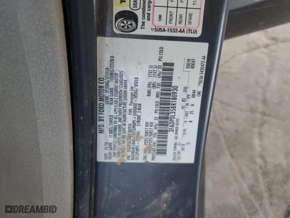 2011 Ford Fusion Hybrid with VIN 3FADP0L35BR180930, listed as a Copart auction lot 53066235 with 156,548 mi miles and Clean Title. Bid and sale history available at carsss.com. Image 12.