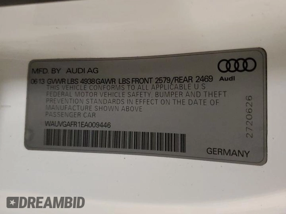 2014 Audi S5 Prestige z VIN WAUVGAFR1EA009446, wystawiony jako Copart lot #80795134 z przebiegiem 90 397 mil mil oraz Szkoda całkowita • Salvage title. Historia ofert i sprzedaży dostępna na DreamBid. Obrazek 12.
