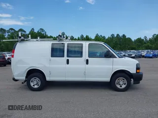 2023 Chevrolet Express Cargo with VIN 1GCWGAFP5P1217550, listed as a IAAI auction lot 42383684 with 9,673 mi miles and . Bid and sale history available at DreamBid. Image 13.