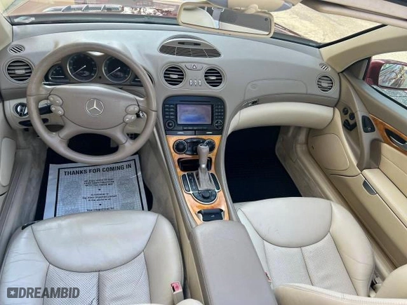 2005 Mercedes-Benz SL-Class 5.0L with VIN WDBSK75F25F099884, listed as a Copart auction lot 45806835 with 74,756 mi miles and Clean Title. Bid and sale history available at carsss.com. Image 9.