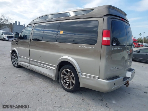 2017 GMC Savana Cargo Van with VIN 1GTW7AFG8H1120201, listed as a IAAI auction lot 41596866 with 1 mi miles. Bid and sale history available at carsss.com. Image 3.