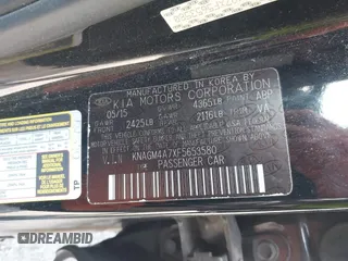 2015 Kia Optima LX with VIN KNAGM4A7XF5653580, listed as a IAAI auction lot 42483072 with 103,589 mi miles and . Bid and sale history available at DreamBid. Image 9.