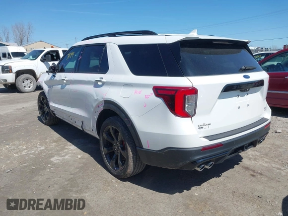 2023 Ford Explorer ST with VIN 1FM5K8GC5PGA75076, listed as a IAAI auction lot 42031194 with 41,281 mi miles. Bid and sale history available at carsss.com. Image 3.