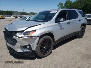 2020 Chevrolet Traverse Premier with VIN 1GNERKKW4LJ255717, listed as a Copart auction lot 54728365 with 98,556 mi miles and Salvage title. Bid and sale history available at DreamBid. Image 1.