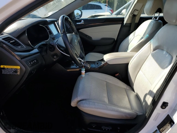 2015 Kia Cadenza Limited with VIN KNALN4D78F5172928, listed as a Copart auction lot 75952444 with 124,572 mi miles and Salvage Title. Bid and sale history available at carsss.com. Image 7.
