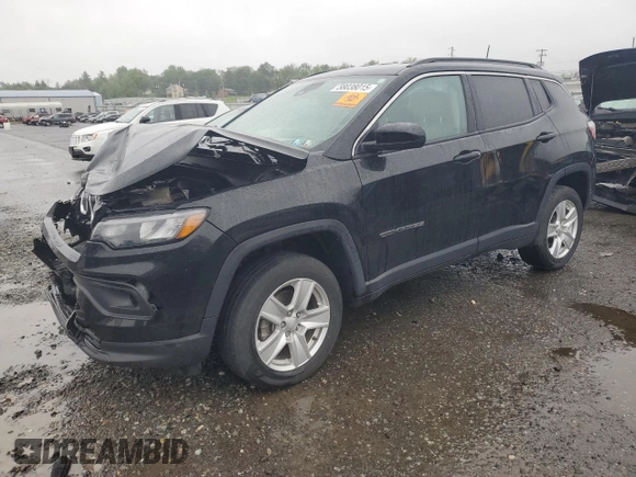 2022 Jeep Compass Latitude с VIN 3C4NJDBB5NT106205, выставлен на аукционе Copart как лот 58038015 с пробегом Не указан миль и Списание • Salvage title. История ставок и продаж доступна на DreamBid. Изображение 1.