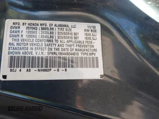 2004 Honda Odyssey EX z VIN 5FNRL18644B044510, wystawiony jako IAAI lot #41868221 z przebiegiem 278 296 mil mil oraz . Historia ofert i sprzedaży dostępna na DreamBid. Obrazek 9.