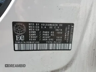 2016 Volkswagen Jetta SEL z VIN 3VWL07AJ9GM401449, wystawiony jako Copart lot #54944635 z przebiegiem 156 951 mil mil oraz Szkoda całkowita • Salvage title. Historia ofert i sprzedaży dostępna na DreamBid. Obrazek 13.