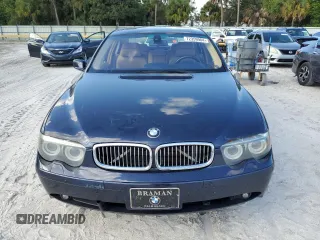 2005 BMW 7 Series 745i with VIN WBAGL63545DP75494, listed as a Copart auction lot 72359904 with 143,878 mi miles and Salvage title. Bid and sale history available at DreamBid. Image 5.