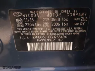2016 Hyundai Elantra GT with VIN KMHD35LH0GU266494, listed as a IAAI auction lot 41331635 with 153,826 mi miles. Bid and sale history available at carsss.com. Image 9.