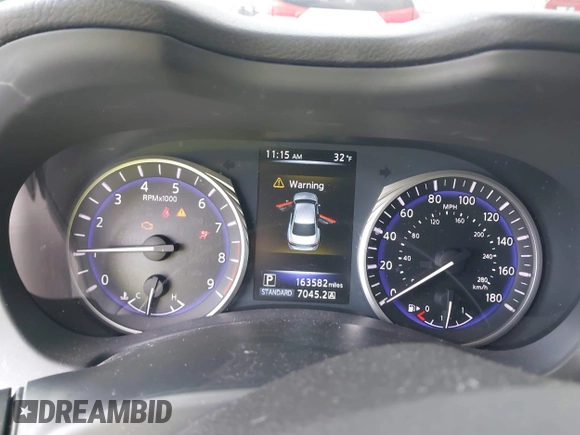 2014 Infiniti Q50 Premium with VIN JN1BV7AR8EM690406, listed as a IAAI auction lot 41525545 with 163,582 mi miles. Bid and sale history available at carsss.com. Image 7.