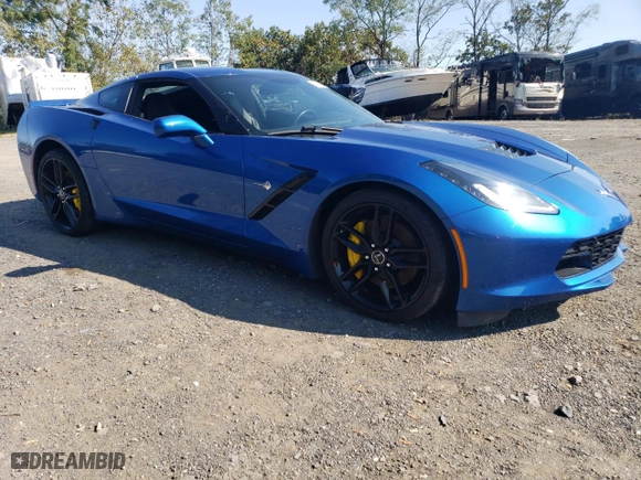 2014 Chevrolet Corvette Stingray Z51 2LT with VIN 1G1YK2D71E5116164, listed as a Copart auction lot 75863224 with 71,250 mi miles and Salvage Title. Bid and sale history available at carsss.com. Image 4.