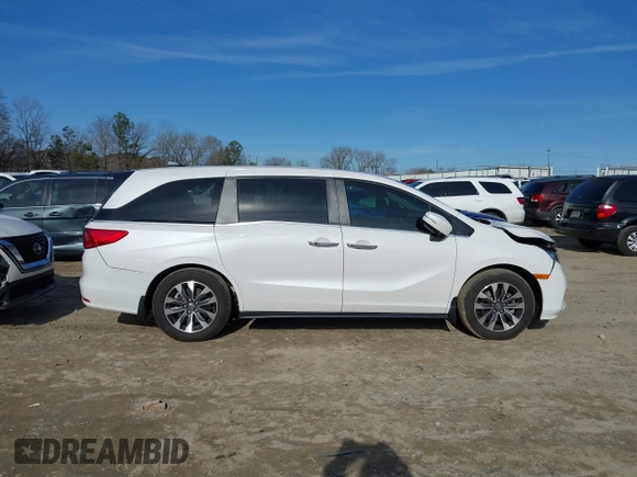 2024 Honda Odyssey EX-L with VIN 5FNRL6H6XRB070789, listed as a IAAI auction lot 41333384 with 6,553 mi miles and . Bid and sale history available at DreamBid. Image 14.