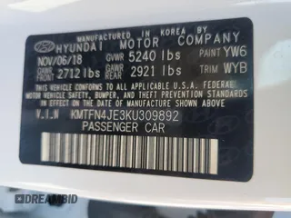 2019 Genesis G80 3.8L with VIN KMTFN4JE3KU309892, listed as a Copart auction lot 74753244 with 38,760 mi miles and Salvage Title. Bid and sale history available at carsss.com. Image 12.