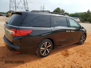 2019 Honda Odyssey Elite with VIN 5FNRL6H99KB008204, listed as a Copart auction lot 55454505 with 32,397 mi miles and Salvage Title. Bid and sale history available at DreamBid. Image 3.