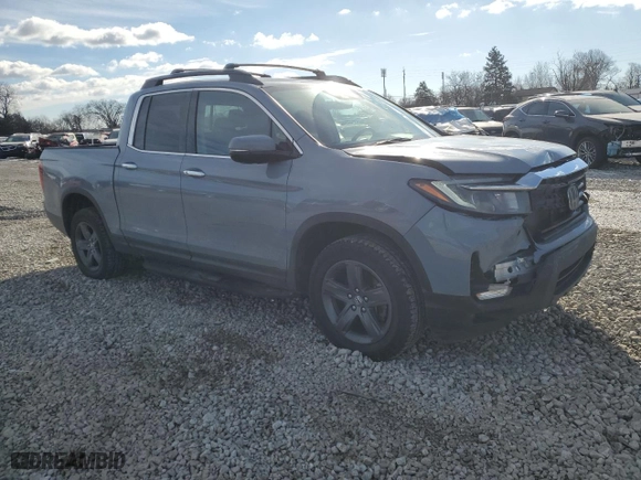 2022 Honda Ridgeline RTL-E with VIN 5FPYK3F71NB032376, listed as a Copart auction lot 42852655 with 41,170 mi miles and Salvage Title. Bid and sale history available at carsss.com. Image 4.