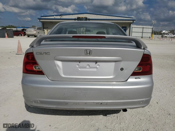 2001 Honda Civic EX with VIN 1HGEM22921L106985, listed as a Copart auction lot 49196115 with 150,748 mi miles and Salvage Title. Bid and sale history available at carsss.com. Image 6.