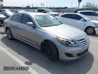 2012 Hyundai Genesis 5.0L with VIN KMHGC4DH4CU185501, listed as a IAAI auction lot 41939420 with 146,409 mi miles. Bid and sale history available at carsss.com. Image 1.