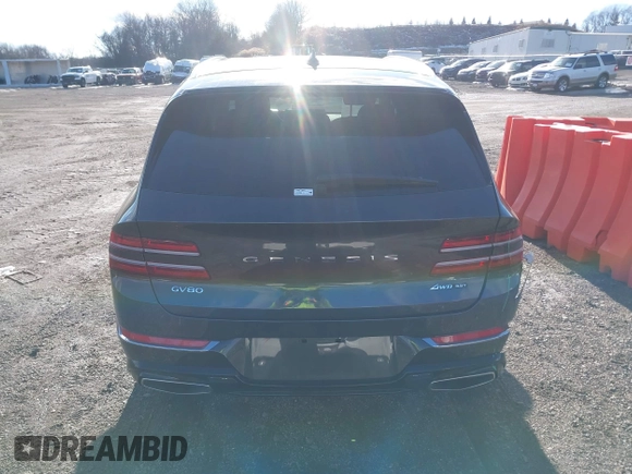 2024 Genesis GV80 with VIN KMUHCESC7RU180109, listed as a IAAI auction lot 41524166 with 4,109 mi miles and . Bid and sale history available at DreamBid. Image 16.