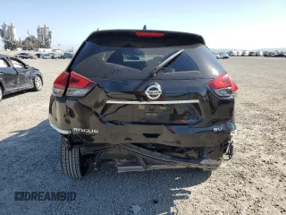2017 Nissan Rogue SV with VIN KNMAT2MT5HP512481, listed as a Copart auction lot 52442485 with 93,264 mi miles and Salvage Title. Bid and sale history available at carsss.com. Image 6.