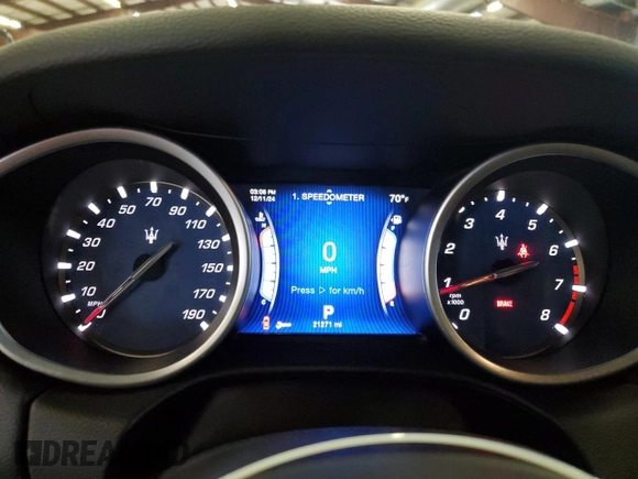 2015 Maserati Ghibli S Q4 with VIN ZAM57RTA3F1150242, listed as a Copart auction lot 61202585 with 21,271 mi miles and Salvage title. Bid and sale history available at DreamBid. Image 9.
