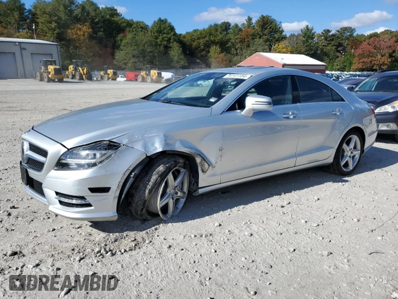 2014 Mercedes-Benz CLS-Class CLS 550 with VIN WDDLJ9BB1EA098265, listed as a Copart auction lot 76141154 with 76,715 mi miles and Clean Title. Bid and sale history available at carsss.com. Image 1.