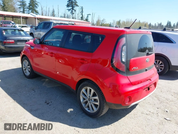 2018 Kia Soul + with VIN KNDJP3A56J7562327, listed as a IAAI auction lot 42014736 with 34,260 mi miles. Bid and sale history available at carsss.com. Image 3.