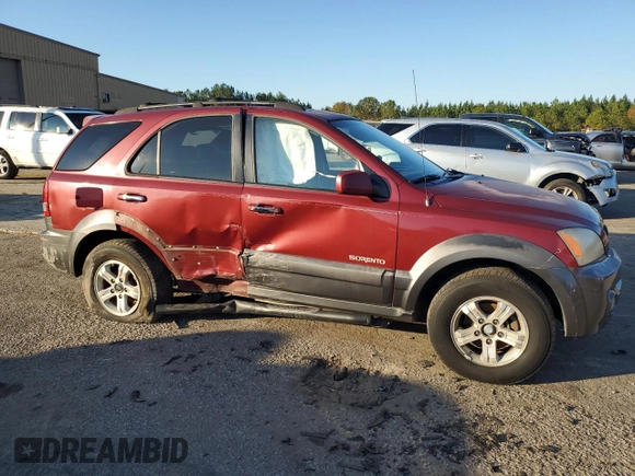 2005 Kia Sorento LX with VIN KNDJD733755363798, listed as a Copart auction lot 80643854 with 178,843 mi miles and Salvage Title. Bid and sale history available at carsss.com. Image 4.