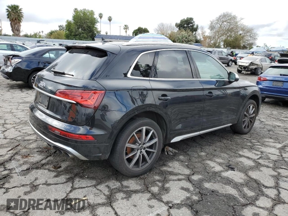2022 Audi SQ5 Premium Plus with VIN WA1B4AFY0N2087887, listed as a Copart auction lot 88809855 with 14,999 mi miles and Salvage Title. Bid and sale history available at carsss.com. Image 3.