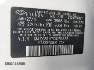 2016 Hyundai Elantra GT with VIN KMHD35LH7GU256688, listed as a Copart auction lot 75697354 with 0 mi miles and Non Repairable. Bid and sale history available at carsss.com. Image 13.