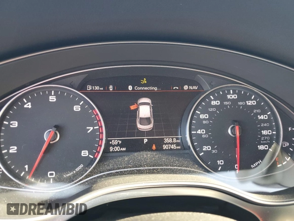 2015 Audi A7 3.0 Prestige with VIN WAU2GAFC7FN009170, listed as a Copart auction lot 49681595 with 90,745 mi miles and Salvage Title. Bid and sale history available at carsss.com. Image 9.