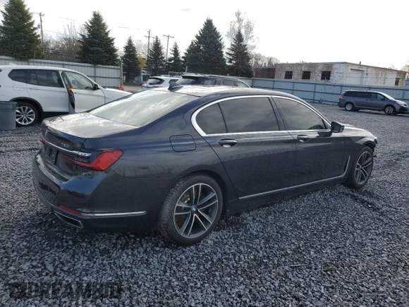2020 BMW 7 Series 750i xDrive with VIN WBA7U2C01LGM27402, listed as a Copart auction lot 52943595 with Not provided miles and Salvage title. Bid and sale history available at DreamBid. Image 3.