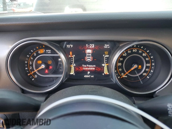 2023 Jeep Wrangler Willys with VIN 1C4HJXDN7PW548812, listed as a Copart auction lot 57729154 with 45,847 mi miles and Clean Title. Bid and sale history available at DreamBid. Image 9.