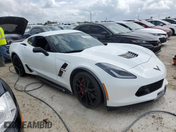 2019 Chevrolet Corvette Grand Sport 1LT with VIN 1G1YW2D72K5124368, listed as a Copart auction lot 77957464 with Not provided miles and Non repairable. Bid and sale history available at DreamBid. Image 4.