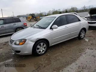 2009 Kia Spectra EX with VIN KNAFE221595657550, listed as a Copart auction lot 52805205 with 95,777 mi miles and Salvage Title. Bid and sale history available at DreamBid. Image 1.