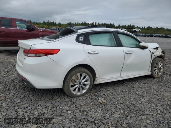 2016 Kia Optima EX with VIN 5XXGU4L39GG091553, listed as a Copart auction lot 56754325 with Not provided miles and Salvage title. Bid and sale history available at DreamBid. Image 3.