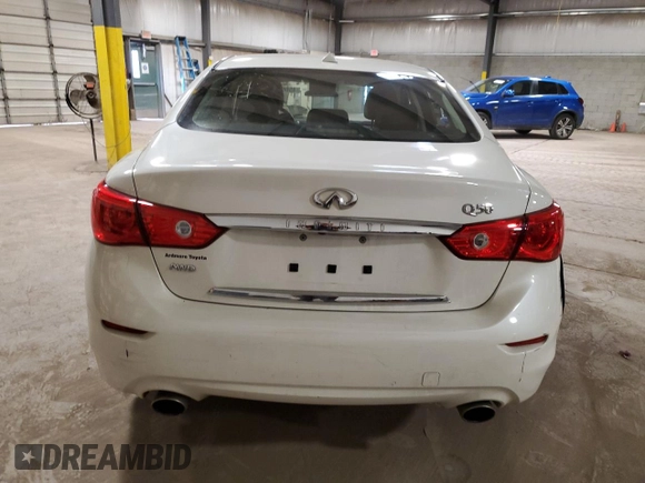 2017 Infiniti Q50 Premium with VIN JN1CV7AR2HM681323, listed as a Copart auction lot 45665735 with 107,082 mi miles and Salvage Title. Bid and sale history available at carsss.com. Image 6.