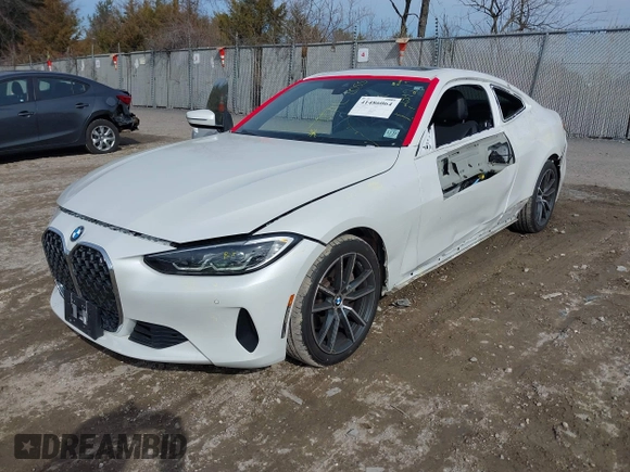 2022 BMW 4 Series 430i xDrive with VIN WBA73AP09NCJ28175, listed as a IAAI auction lot 41486064 with 27,312 mi miles and . Bid and sale history available at DreamBid. Image 22.