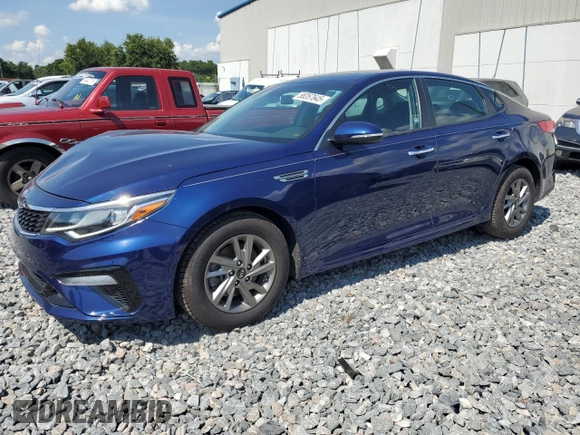 2019 Kia Optima LX with VIN 5XXGT4L30KG348465, listed as a Copart auction lot 58357645 with 46,726 mi miles and Salvage title. Bid and sale history available at DreamBid. Image 1.