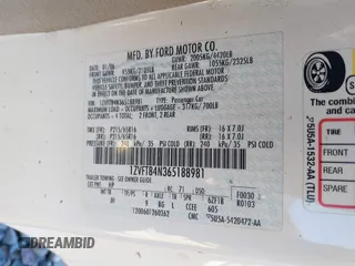 2006 Ford Mustang Standard с VIN 1ZVFT84N365188981, выставлен на аукционе IAAI как лот 41144444 с пробегом 138 311 миль миль и . История ставок и продаж доступна на DreamBid. Изображение 9.