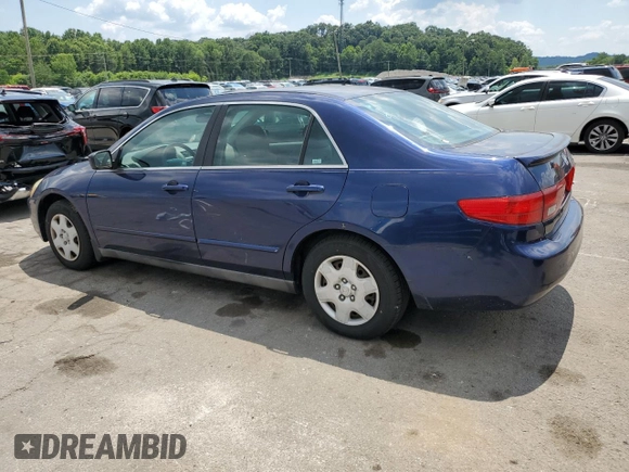 2005 Honda Accord LX with VIN 1HGCM56405A153344, listed as a Copart auction lot 63668715 with 118,180 mi miles and Salvage title. Bid and sale history available at DreamBid. Image 2.
