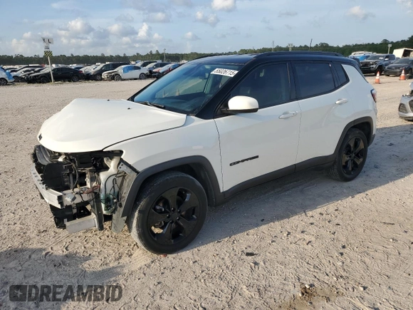 2019 Jeep Compass Altitude with VIN 3C4NJCBB5KT649267, listed as a Copart auction lot 55026715 with 39,751 mi miles and Salvage Title. Bid and sale history available at carsss.com. Image 1.