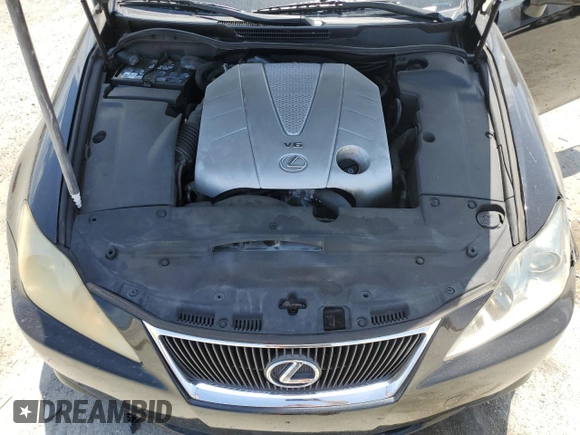 2008 Lexus IS 350 with VIN JTHBE262982015447, listed as a Copart auction lot 54685365 with 217,981 mi miles and Salvage title. Bid and sale history available at DreamBid. Image 11.