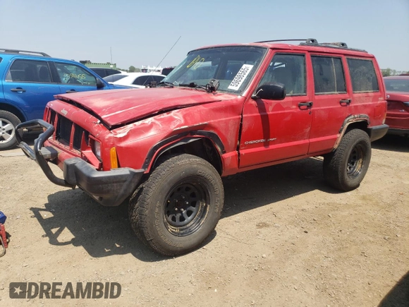 1999 Jeep Cherokee Sport z VIN 1J4FF68SXXL662401, wystawiony jako Copart lot #59698565 z przebiegiem Nie podano mil oraz Szkoda całkowita • Salvage title. Historia ofert i sprzedaży dostępna na DreamBid. Obrazek 1.
