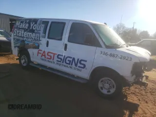 2020 Chevrolet Express Cargo Van with VIN 1GCWGAFG1L1261782, listed as a Copart auction lot 41364825 with 48,586 mi miles and Salvage Title. Bid and sale history available at carsss.com. Image 4.