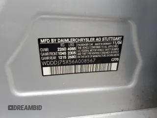 2006 Mercedes-Benz CLS 500 with VIN WDDDJ75X56A008567, listed as a Copart auction lot 78233604 with Not Provided miles and Clean Title. Bid and sale history available at DreamBid. Image 12.