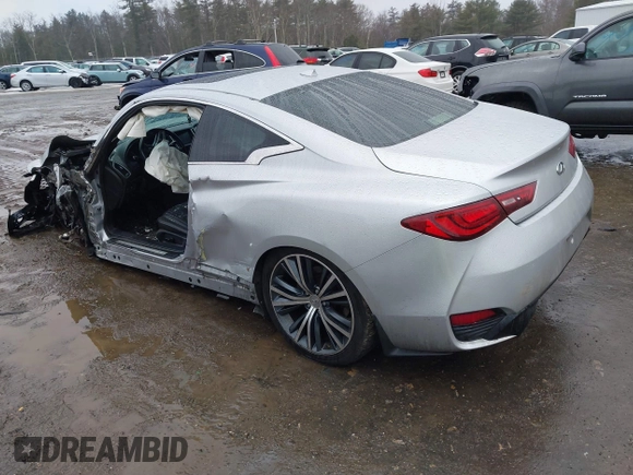2018 Infiniti Q60 3.0t LUXE with VIN JN1EV7EL4JM391184, listed as a IAAI auction lot 41688193 with 123,925 mi miles. Bid and sale history available at carsss.com. Image 3.
