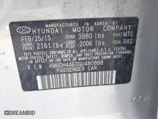 2016 Hyundai Elantra SE with VIN KMHDH4AE0GU480888, listed as a IAAI auction lot 41923645 with 120,830 mi miles. Bid and sale history available at carsss.com. Image 9.