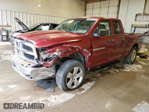 2012 Ram 1500 ST with VIN 1C6RD6FP1CS148080, listed as a Copart auction lot 60081415 with 160,985 mi miles and Salvage title. Bid and sale history available at DreamBid. Image 1.